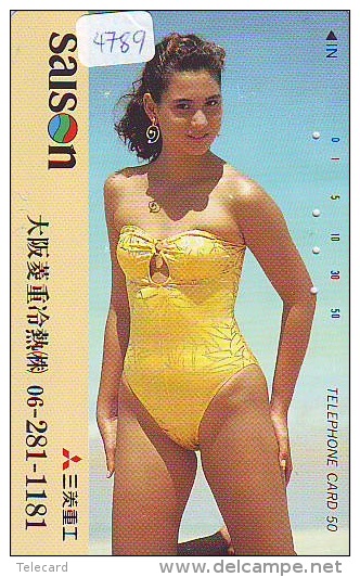 Télécarte Japon EROTIQUE (4789) EROTIC *  *  Japan PHONECARD EROTIK * BIKINI GIRL * FEMME  SEXY LADY - Moda