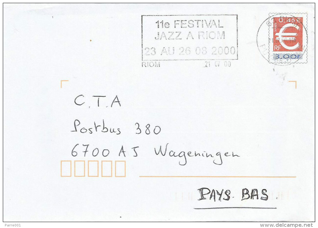 France 2000 Riom Jazz Festval Stationary Cover - PAP:  Varia (1995-...)