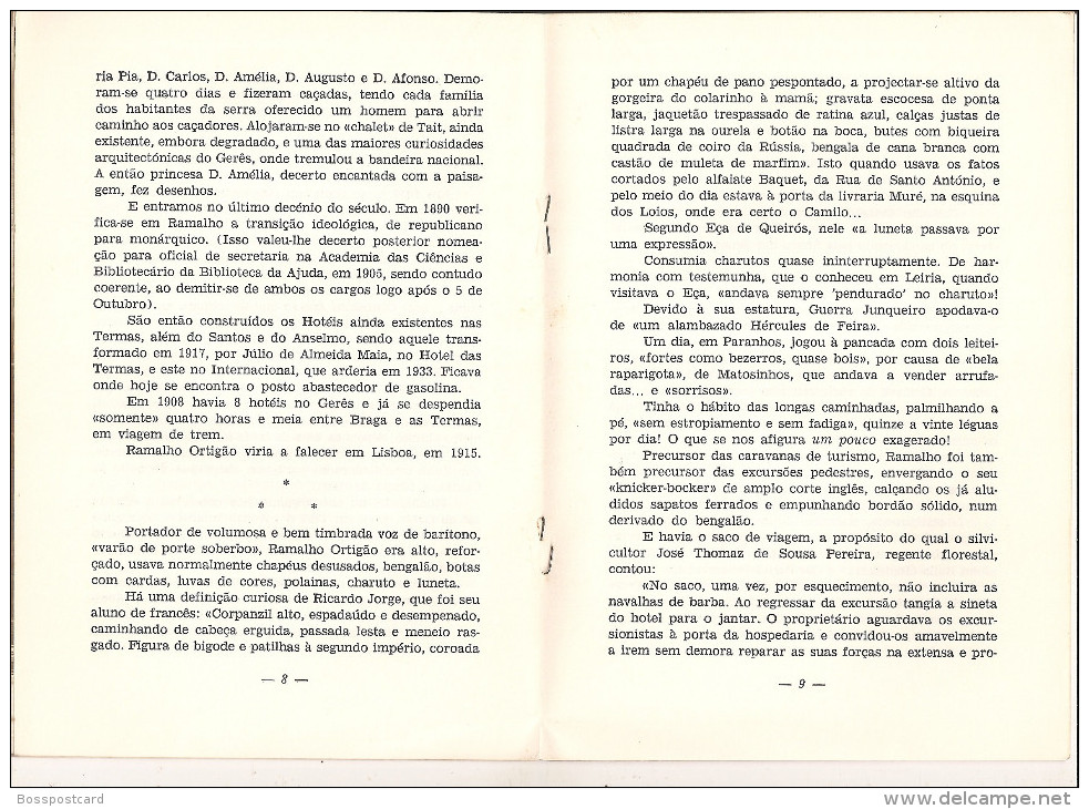 Gerês - "Ramalho Ortigão E O Gerês" Por Ernesto De Vasconcelos, 1ª Edição - Culture