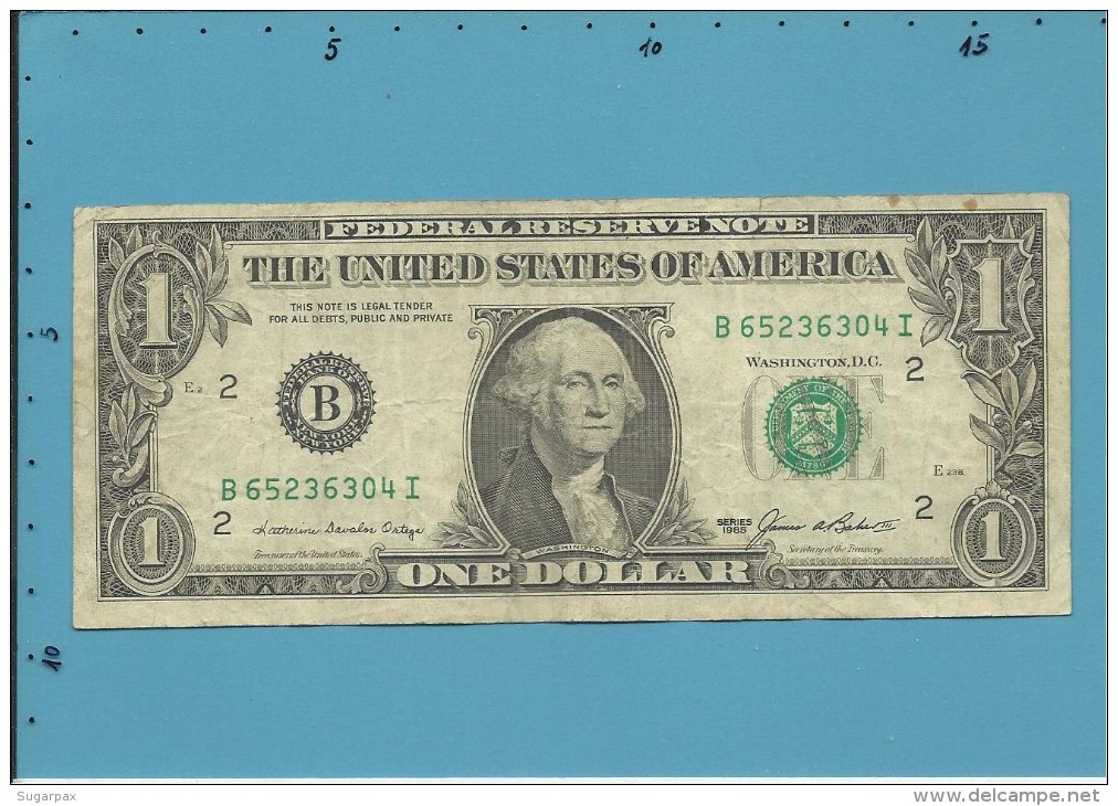 U. S. A. - 1 DOLLAR - 1985 - Pick 474 - NEW YORK - Billetes De La Reserva Federal (1928-...)
