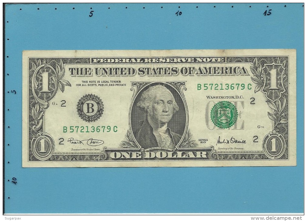 U. S. A. - 1 DOLLAR - 2001 - Pick 509 - NEW YORK - Billetes De La Reserva Federal (1928-...)