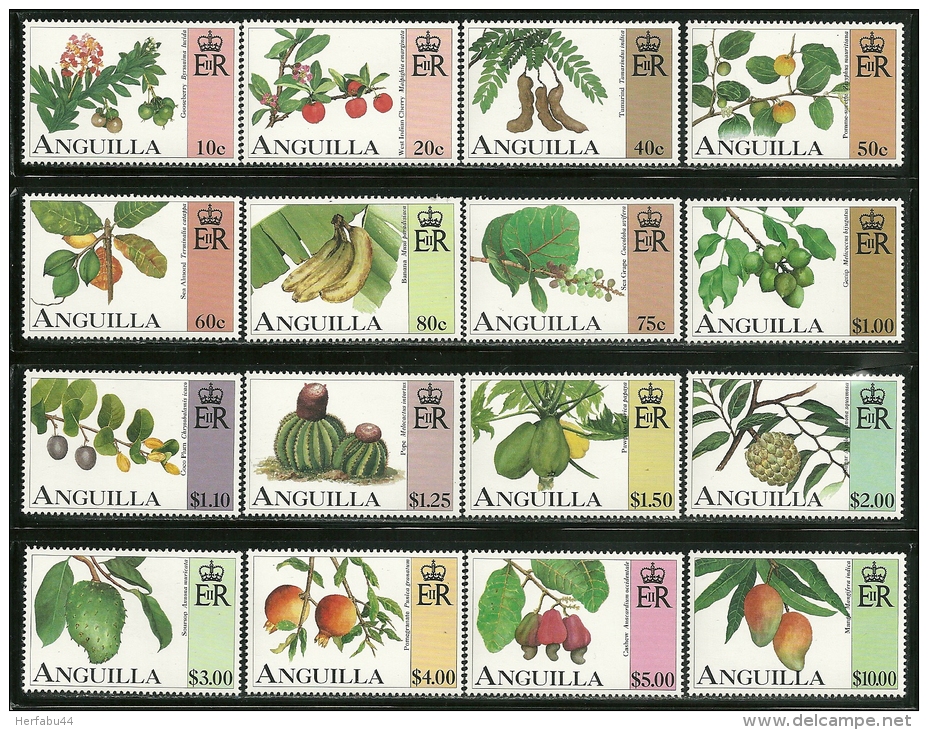 Anguilla     "Fruits"     Set    SC# 952-67   MNH** - Anguilla (1968-...)