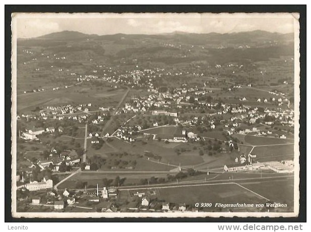 WETZIKON ZH Flugaufnahme Bezirk Hinwil ALPAR Luftbild Ca. 1950 - Hinwil