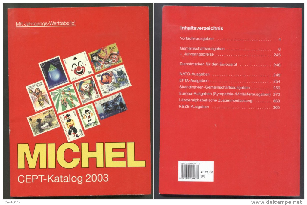 Michel CEPT Katalog 2003 - The Book - Thématiques