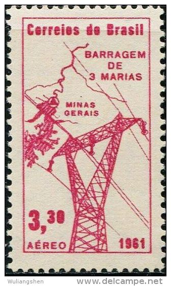 BX0348 Brazil 1961 Dam Power Station Was Completed Map 1v MNH - Neufs