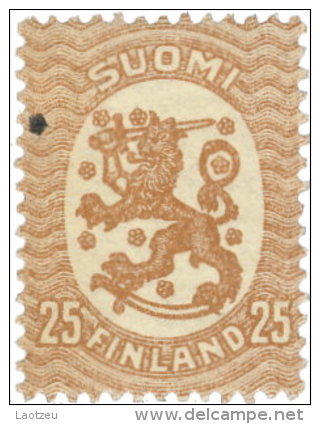 Finlande  1918. ~ YT 73** - 25 P. Armoiries. Émission D'Helsinski - Nuovi