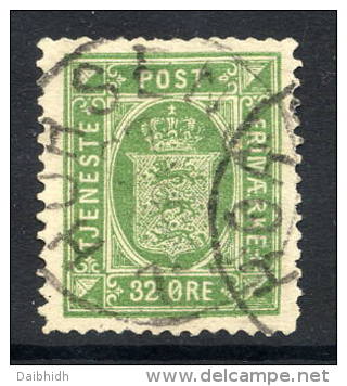 DENMARK 1875-79 Official 32 øre  Green, Used.  Michel Dienst 7YA - Officials