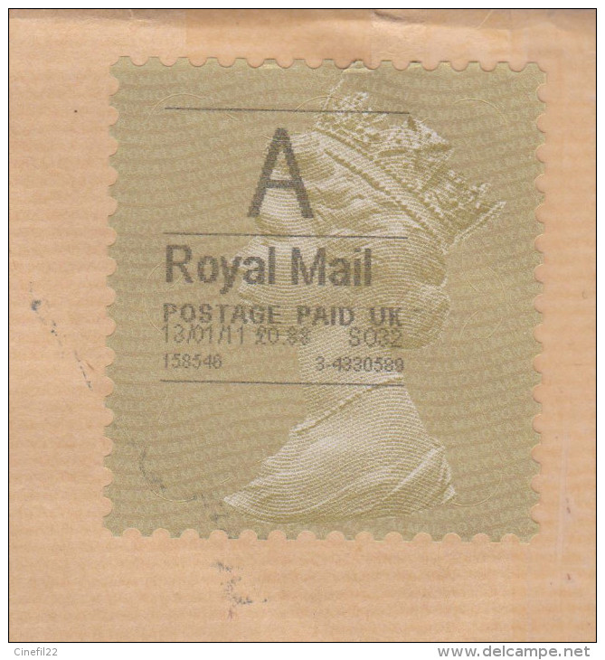 GB, Royal Mail A, Adhésif Non Dentelé, 2012, Sur Lettre Pour La France - Universal Mail Stamps