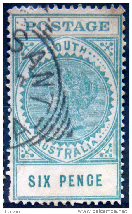 SOUTH AUSTRALIA 1904 6d Queen Victoria USED Scott137 CV$6 **RARE** - Used Stamps