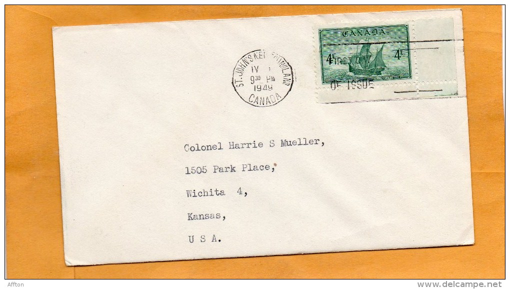 Newfoundland Canada 1949 FDC - 1908-1947