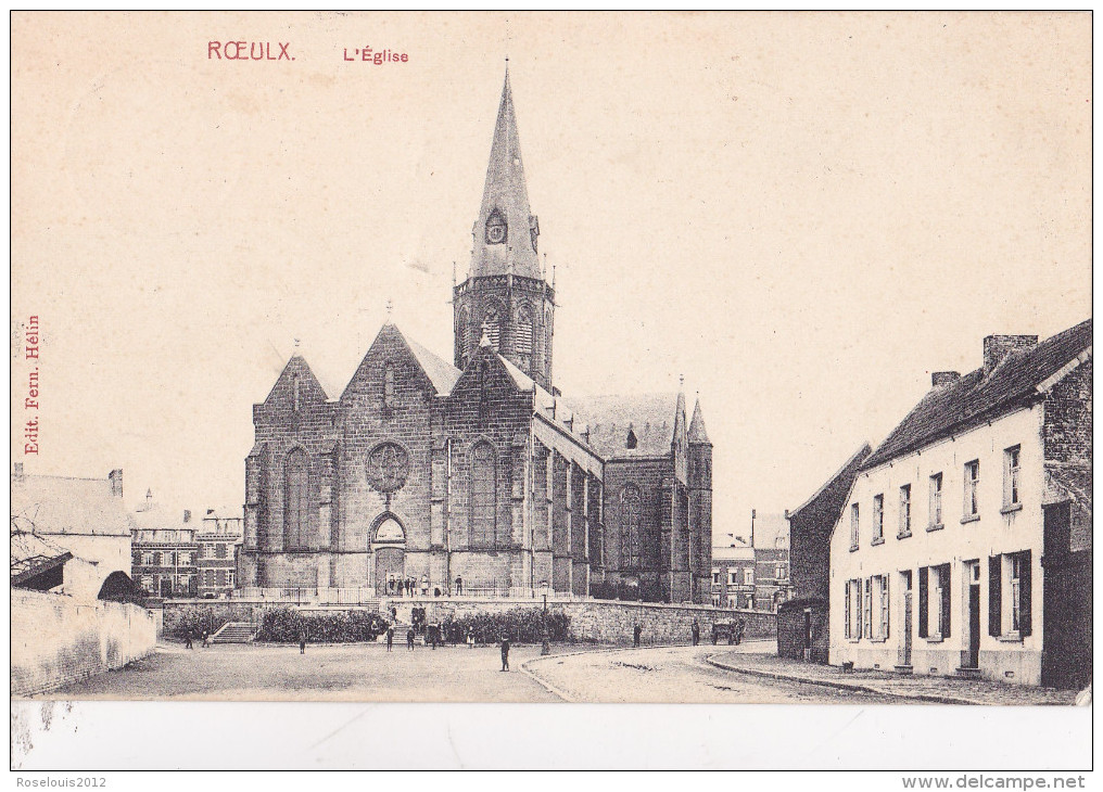 ROEULX : L´église (2 Timbres) - Le Roeulx