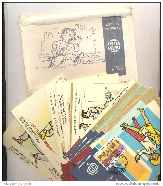 COLECCION DE 24 POSTALES LOTERIA NACIONAL - Cómics