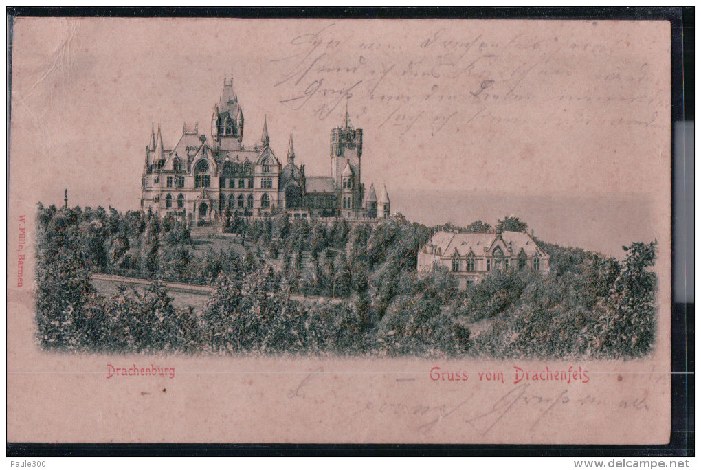 Königswinter Am Rhein - Drachenfels - Drachenburg - Reliefkarte - 1902 - Drachenfels