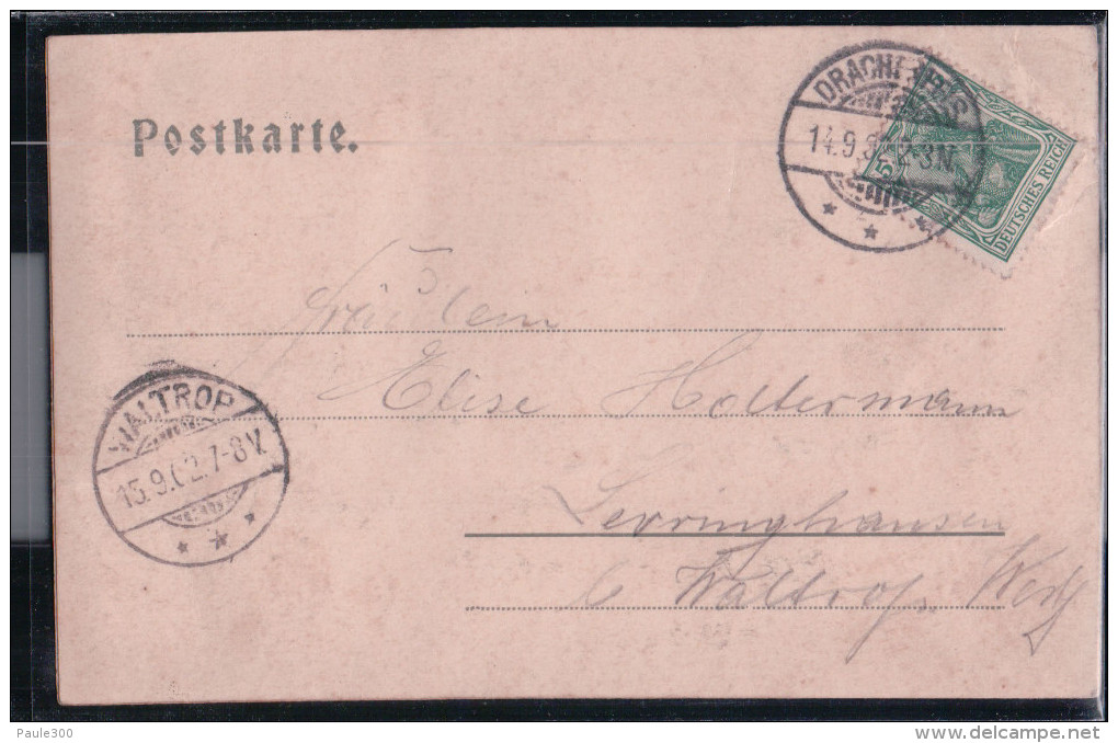Königswinter Am Rhein - Drachenfels - Drachenburg - Reliefkarte - 1902 - Drachenfels