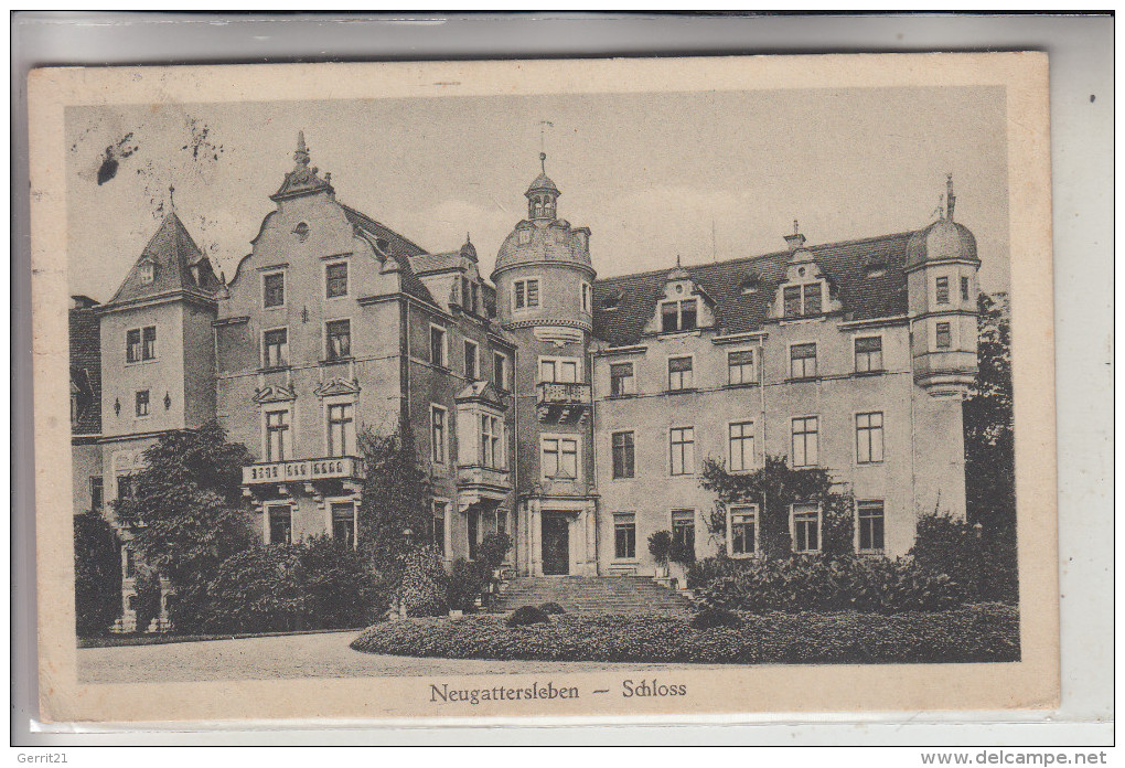 0-4352 NIENBURG - NEUGATTERSLEBEN, Schloss, 1929 - Bernburg (Saale)