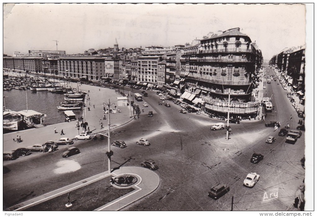 Cp , 13 , MARSEILLE , La Rue De La République Et Le Quai Du Port - Joliette, Zone Portuaire