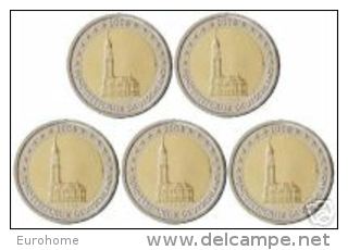 Duitsland 2008  2 Euro Commemo  ADFGJ  Hamburg  UNC Uit De Rol  UNC Du Rouleaux - Allemagne