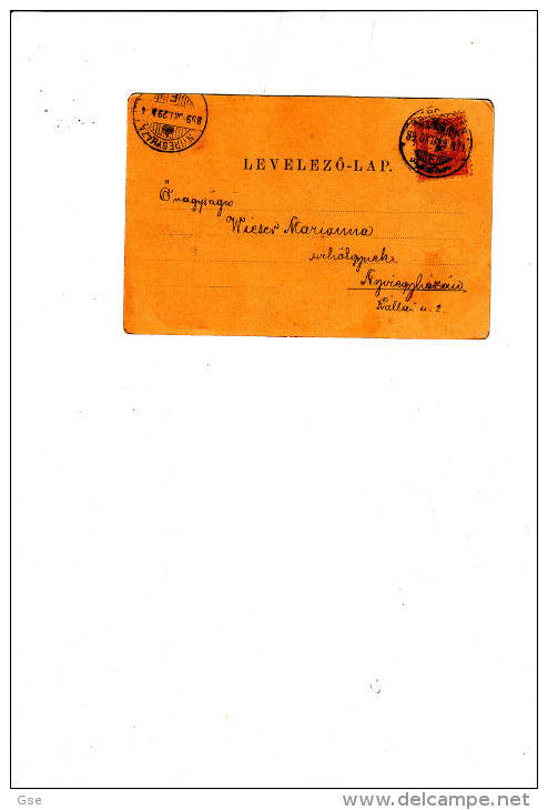 UNGHERIA  1899 - Cartolina - Storia Postale