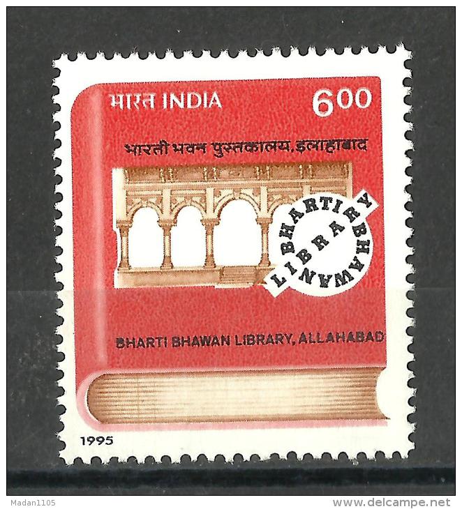 INDIA, 1995,  Bharti Bhawan Library, Allahabad, Commemoration,  MNH,  (**) - Neufs