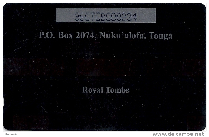 Tonga - TCC - Royal Tombs (NEW LOGO), 36CTGB, 01-2000, Used Rare! - Tonga