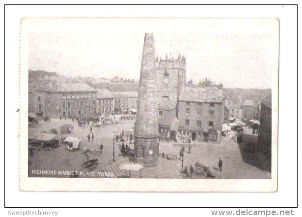 RICHMOND Market Place North Yorkshire Unused From A Booklet Pc PICTORIAL POST CARD - Andere & Zonder Classificatie