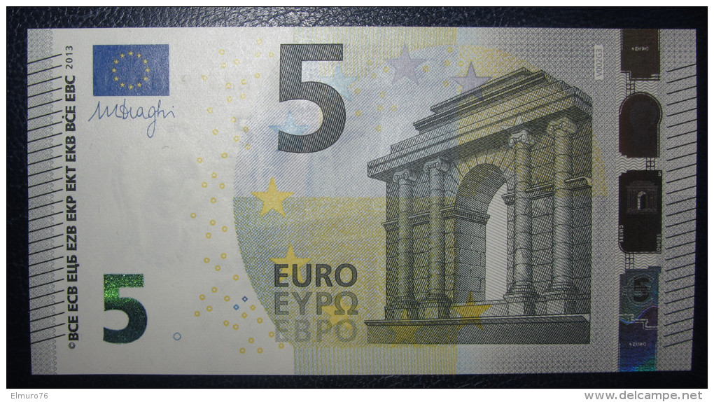 5 EURO V002G3 SPAIN DRAGHI SERIE VA Perfect UNC - 5 Euro