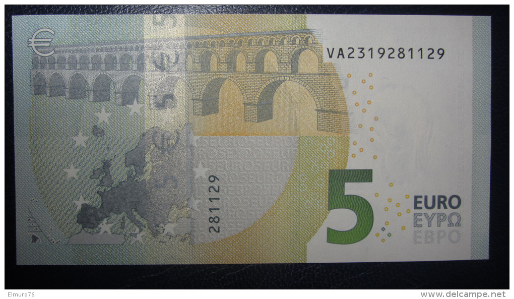 5 EURO V002G3 SPAIN DRAGHI SERIE VA Perfect UNC - 5 Euro