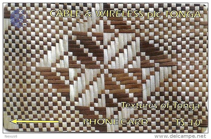Tonga - Textures Of Tonga White & Brown, 65CTGA, 1996, 10.000ex, Used - Tonga