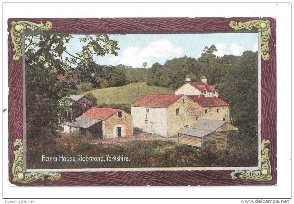 Old Postcard Farm House Richmond Yorkshire UNUSED - Andere & Zonder Classificatie