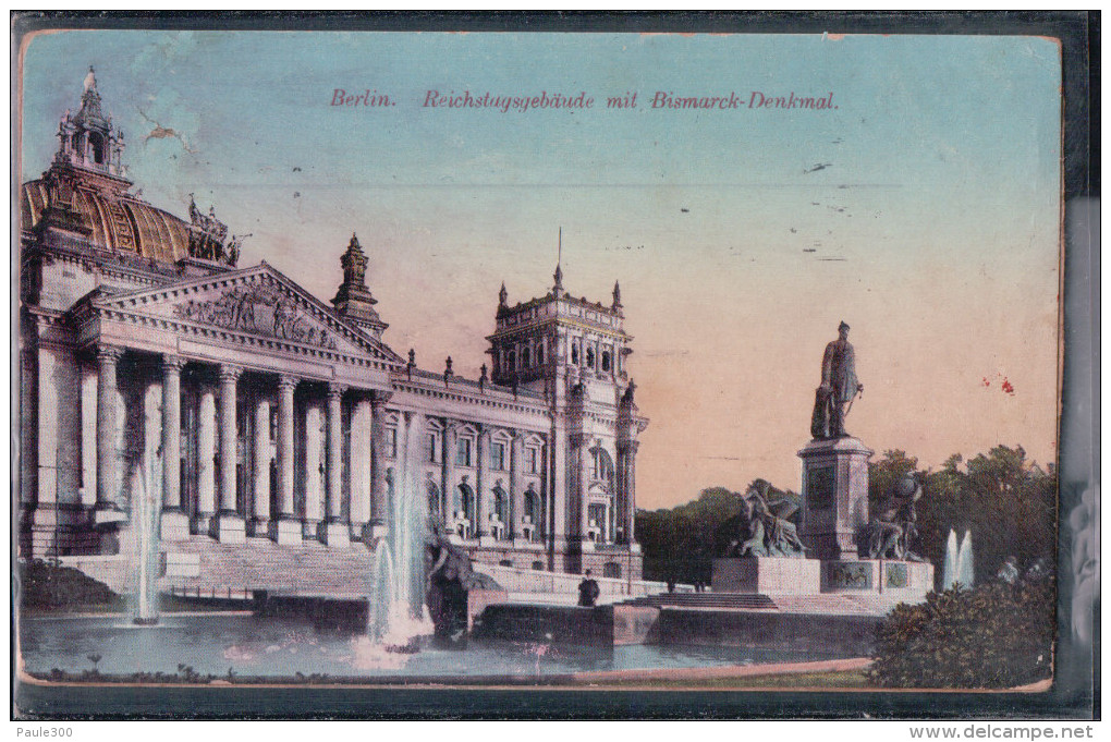 Berlin - Reichstagsgebäude Mit Bismarckdenkmal - Dierentuin