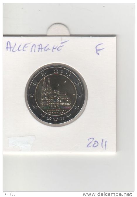 2 Euro Commémorative ALLEMAGNE 2011  - Atelier F - Sous étui - Allemagne