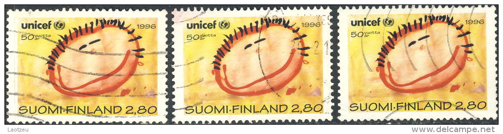Finlande  1996. ~ YT 1297 Par 3 - 50 Ans UNICEF - Oblitérés