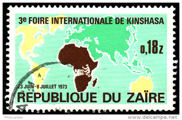 ZAIRE   1973  - YT   834  - Foire De Kinshasa   -oblitéré - Cote 2e - Usados