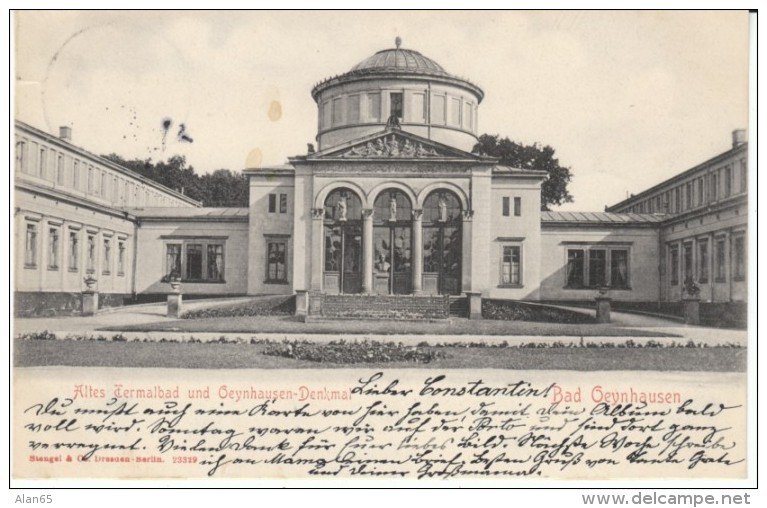 Bad Oeynhausen Germany, Altes Termalbad Thermal Bath, Denkmal Monument, Architecture, C1900s Vintage Postcard - Bad Oeynhausen