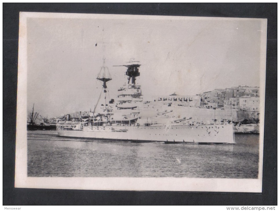 MALTA - H.M.S. REVENGE  IN THE GRAND HARBOUR OF MALTA   1920s - War, Military