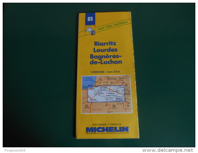 Carte Routière  MICHELIN N:85  - Biarritz > Lourdes > Bagnères De Luchon - 1996 1997 24è édition - Cartes Routières