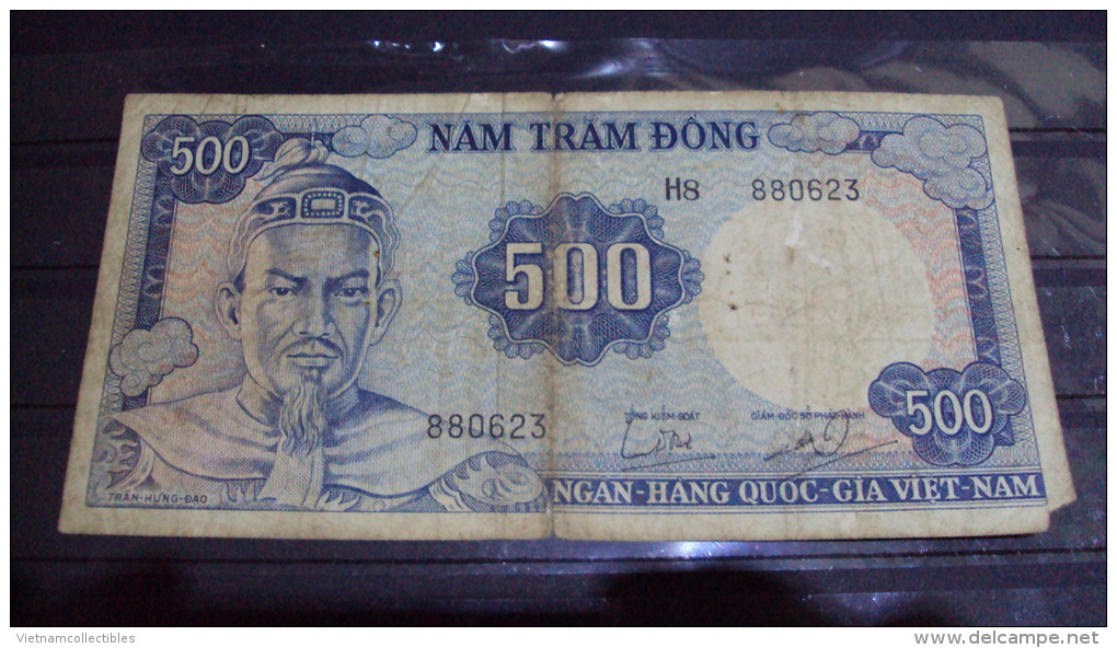 South Viet Nam Vietnam 500 Dong Tran Hung Dao Banknote 1966 - P#23 / 02 Images - Vietnam