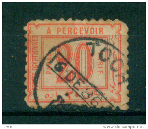 EGYPT / 1886 / POSTAGE DUE / TOOH CANCELLATION  / VF USED  . - 1866-1914 Khédivat D'Égypte