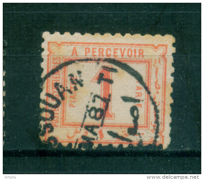 EGYPT / 1886 / POSTAGE DUE / ASSOUAN CANCELLATION  / VF USED  . - 1866-1914 Khedivate Of Egypt