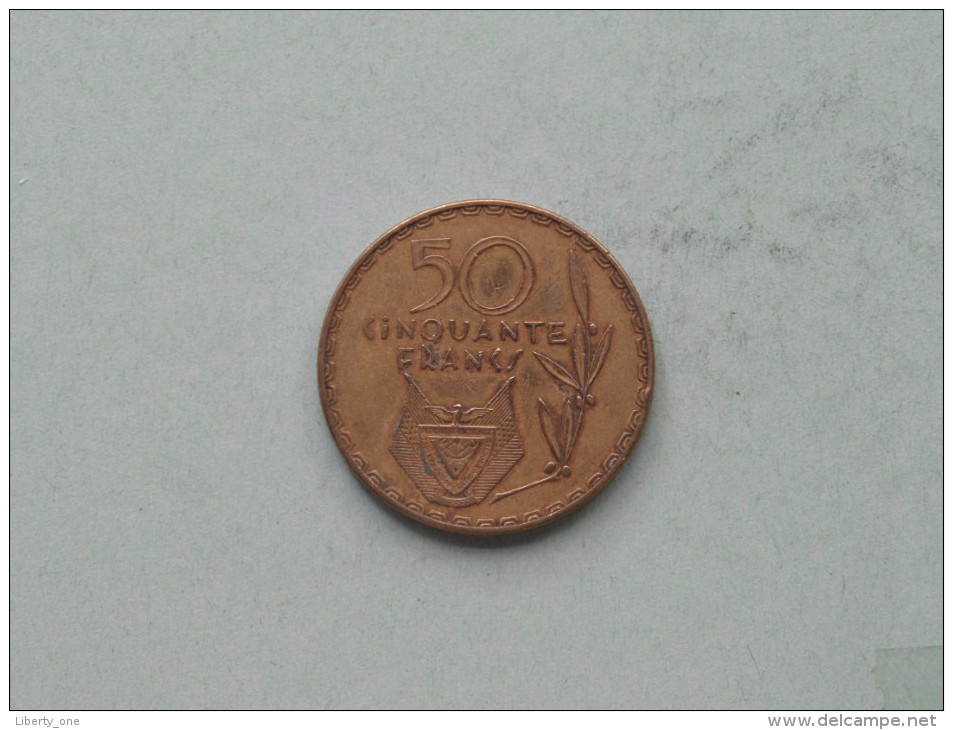 1977 - 50 Francs / KM 16 ( Uncleaned - For Grade, Please See Photo ) ! - Rwanda