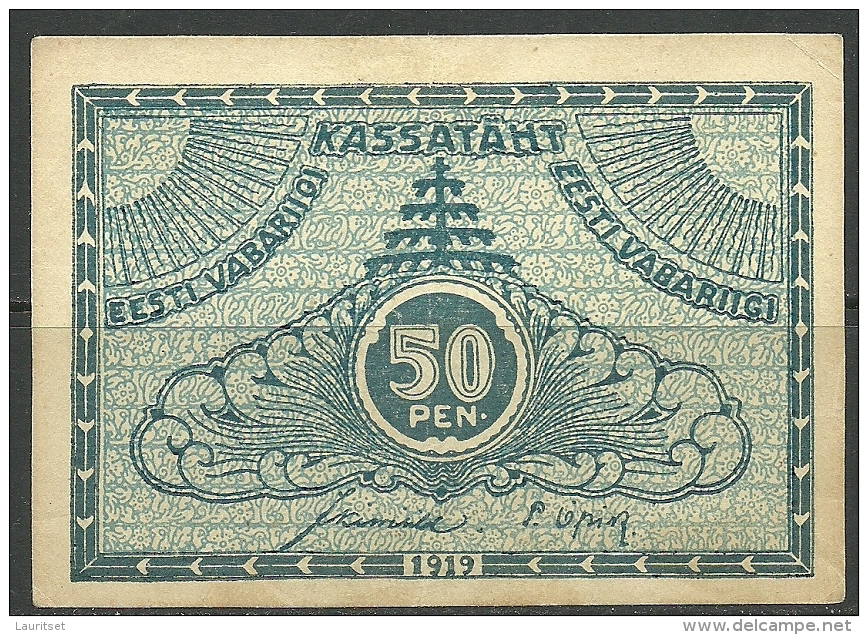 Estland Estonia Estonie 50 Penni 1919 - Estonia