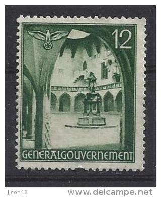 Generalgouvernement 1940  Bauwerke   (o) Mi.43 - Gouvernement Général