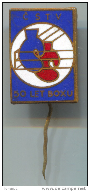 Boxing, CSTV, Czechoslovakia, Enamel Pin, Badge - Boxing