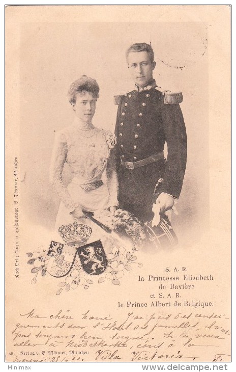 S.A.R. La Princesse Elisabeth De Bavière Et S.A.R. Le Prince Albert De Belgique - 1900 - Königshäuser