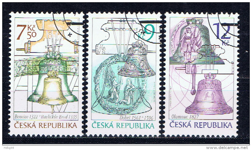 CZ+ Tschechei 2005 Mi 443-45 Glocken - Used Stamps