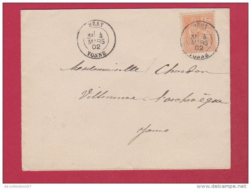 Lot 272  // Enveloppe De Héry   //  Pour Villeneuve L Archevêque  //    4 Mars 1902 - 1877-1920: Période Semi Moderne