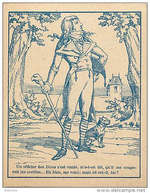 Chromo - Ref 629 - Chromo- Image -  Devinette - Devinettes - Ou Est L Officier Des Bleus ? - Image Bon Etat - - Autres & Non Classés