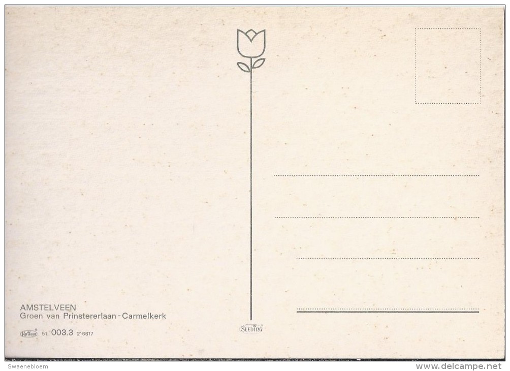 NL.- Amstelveen. Groen Van Prinstererlaan En Carmelkerk. 2 Scans - Amstelveen