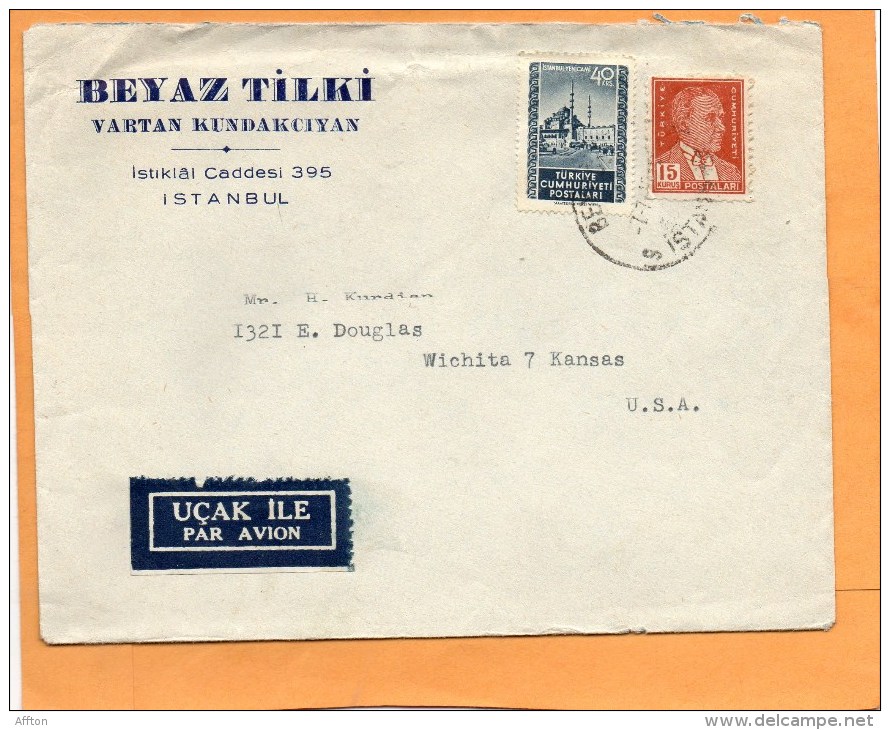 Turkey  Old Cover Mailed To USA - Briefe U. Dokumente