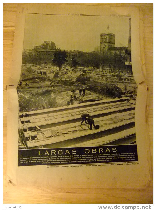 PERIODICO LA VANGUARDIA 1972 OBRAS DE METRO EN UNIVERSIDAD - [1] Tot 1980